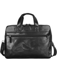 Mancini - Leather Laptop Briefcase - Lyst