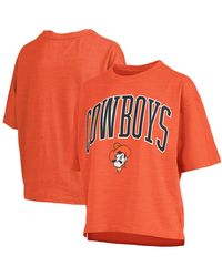 Pressbox - Oklahoma State Cowboys Nelson Arch Over Logo Waist Length Oversized Slub T-shirt - Lyst