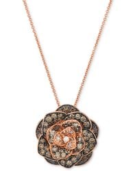 Le Vian - Chocolate Ombre Diamond Rose Adjustable 20" Pendant Necklace (1-1/2 Ct. T.w. - Lyst
