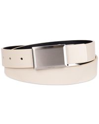Calvin Klein - Plaque Buckle Reversible Leather Belt - Lyst