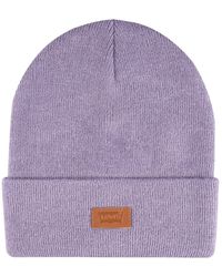Levi's - All Season Comfy Leather Logo Patch Hero Beanie - Lyst