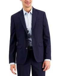 INC International Concepts - Slim-fit Navy Solid Suit Jacket - Lyst