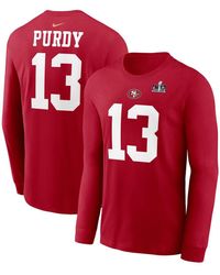 Nike - Brock Purdy San Francisco 49ers Super Bowl Lviii Patch Player Name And Number Long Sleeve T-shirt - Lyst