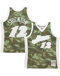 Mitchell & Ness - John Stockton Utah Jazz Hardwood Classics 1998/99 Ghost Green Swingman Jersey - Lyst