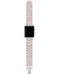 Tory Burch - The Kira Pink Silicone & Stainless Steel Bracelet For Apple Watch 38mm-46mm - Lyst