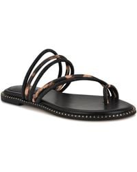Nine West - Dashin Embellished Strappy Flat Sandals - Lyst