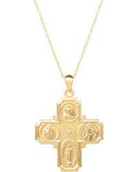 Giani Bernini - Religious Figures Square Cross 18" Pendant Necklace - Lyst