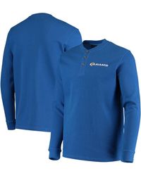 Dunbrooke - Royal Los Angeles Rams Maverick Thermal Henley Long Sleeve T-shirt - Lyst