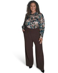 Calvin Klein - Plus Size Mid-rise Wide-leg Pants - Lyst
