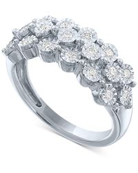 Forever Grown Diamonds - Lab-created Diamond Cluster Ring (1/2 Ct. T.w. - Lyst