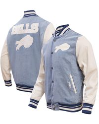 Pro Standard - Distressed Buffalo Bills Varsity Blues Full-snap Varsity Jacket - Lyst