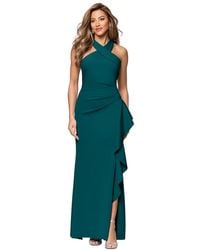 Xscape - Petite Ruffled Halter Gown - Lyst