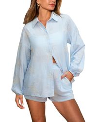 CUPSHE - Long Sleeve Button Down Matching Sets - Lyst