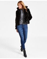 INC International Concepts - Detail Ribbed Mock Neck Sweater Faux Fur Jacket Mid Rise Skinny Jeans Created For Macys - Lyst