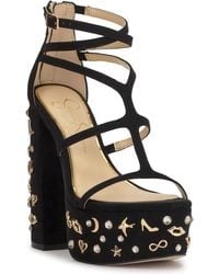 Jessica Simpson - Aamina Strappy Platform Anniversary High-heel Charm Sandals - Lyst