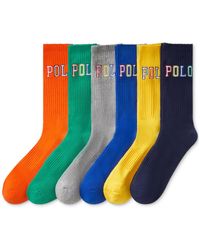 Polo Ralph Lauren - 6-pk. Polo Outlined Crew Socks - Lyst