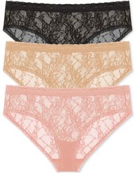 Natori - Bliss Allure One Size Lace Girl Brief 3-pack 776303mp - Lyst