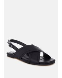 Rag & Co - Jamon Classic Cross-strap Buckled Flats - Lyst