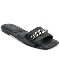 DKNY - Dania Chain Slide Sandals - Lyst