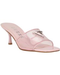 Guess - Lusie Slip On Kitten Heel Fashion Dress Sandals - Lyst