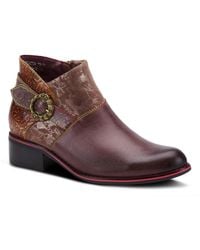 L'ARTISTE - Tiatia Hand-painted Leather Ankle Boots - Lyst
