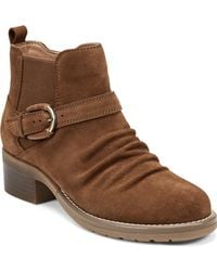 Earth - Zane Ruched Block Heel Booties - Lyst