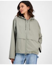 Rains - Zip-front Hooded Drawstring Jacket - Lyst