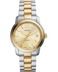 Fossil - Heritage Automatic Two-tone Stainless Steel Bracelet Watch 38mm - Lyst