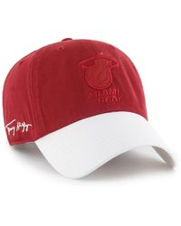 '47 - X Tommy Hilfiger Red/white Miami Heat Courtside Cleanup Adjustable Hat - Lyst