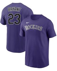Nike - Kris Bryant Colorado Rockies Player Name & Number T-shirt - Lyst