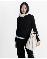 Mango - Zipper Fitted Jacket - Lyst