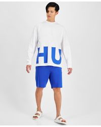 BOSS - Hugo By Oversized-fit Logo Graphic Long-sleeve T-shirt - Lyst
