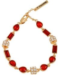 Tahari - Gold-tone & Glass Stone Line Bracelet - Lyst