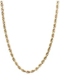 Macy's - 14k Gold Necklace, 18" Rope Chain (1-3/4mm) - Lyst