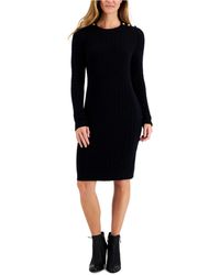 Charter Club Cable Sweater Dress, Created For Macy's - Black
