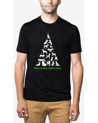 LA Pop Art - Here Comes Santa Paws Premium Blend Word Art T-shirt - Lyst