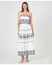 French Connection - Embroidered Strappy Top Embroidered Midi Skirt - Lyst