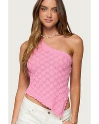 Edikted - Codi Backless Asymmetric Knit Top - Lyst