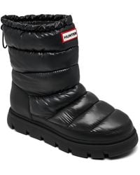HUNTER - Maribel Lug Sole Insulated Waterproof Snow Booties From Finish Line - Lyst