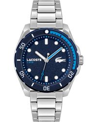 Lacoste - Finn Quartz -tone Stainless Steel Bracelet Watch 44mm - Lyst