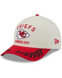 KTZ - Cream/red Kansas City Chiefs 2025 Nfl Draft 9forty A-frame M-crown Adjustable Hat - Lyst