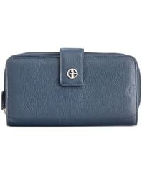 Giani Bernini Softy Leather All-in-one Wallet - Blue