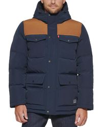 Levi's - Quilted Four Pocket Parka Hoody Jacket - Lyst