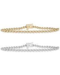 Macy's - Diamond Tennis Bracelet Collection 7 8 Ct. T.w. 1 1 4 Ct. T.w. In 14k Yellow Or 6 1 2 To 9 1 2 - Lyst
