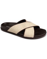 Alfani Whitter Faux-raffia Crossed Strap Sandals, Created For Macy's - Brown