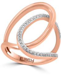 Effy - Effy Diamond Interlocking Loop Abstract Statement Ring (1/4 Ct. T.w. - Lyst
