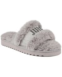 Juicy Couture - Halo Faux Fur Slippers - Lyst
