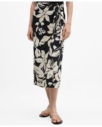 Mango - Floral Wrapped Skirt - Lyst