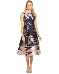 Adrianna Papell - Jacquard A-line Dress - Lyst