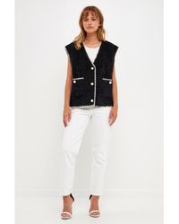 English Factory - Faux Shearling Vest - Lyst